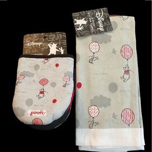 Disney Winnie the Pooh Red Balloons & Piglet 2 pack Kitchen Towels & Min…